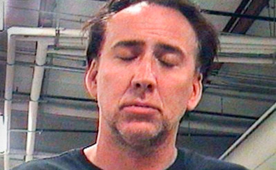 A mugshot of Nicolas Cage.