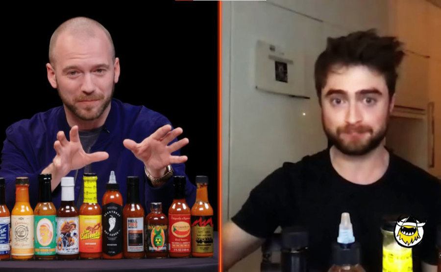 Evans hosts an episode with Daniel Radcliffe over video chat. 