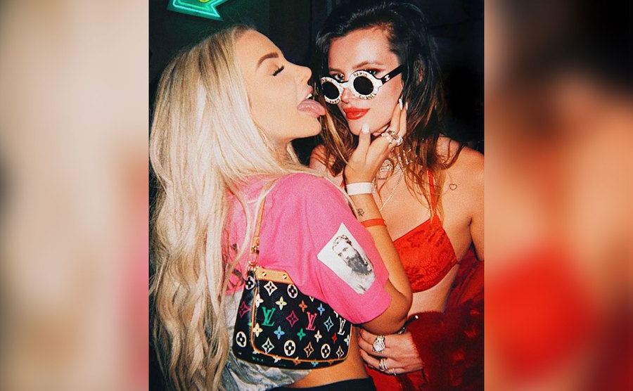 A photo of Bella Thorne and Tana Mongeau.