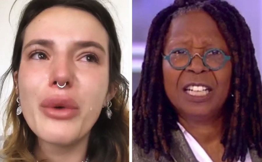 Bella Thorne reacts to Whoopi Goldberg.
