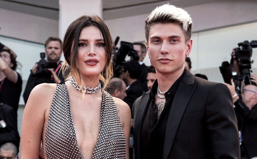 Bella Thorne and Benjamin Mascolo walk the red carpet.