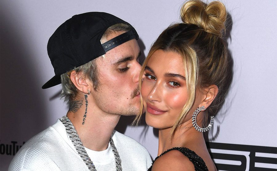 Justin Bieber and Hailey Bieber attend the premiere of