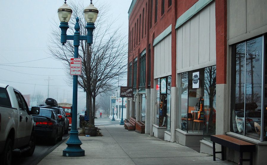 The view of a street in Acme.