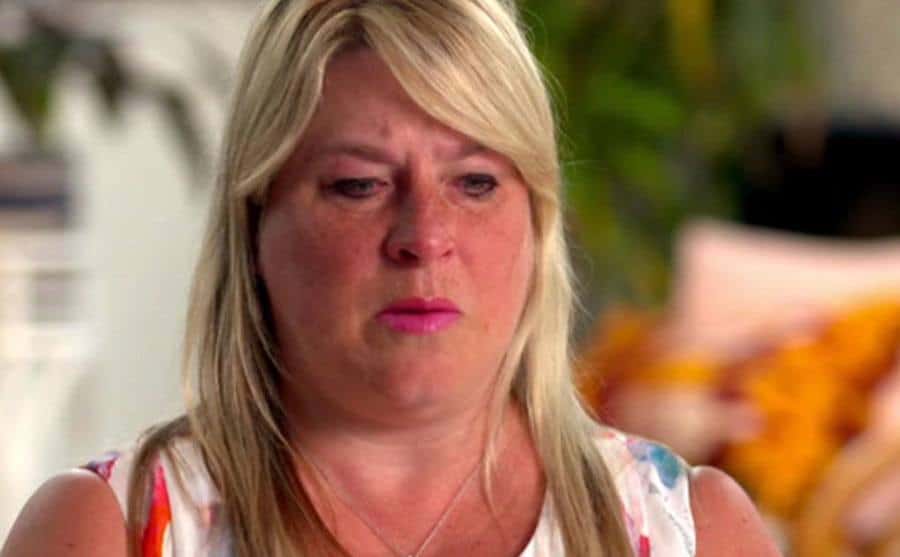 An image of Gina Malone recalling the events during an interview.