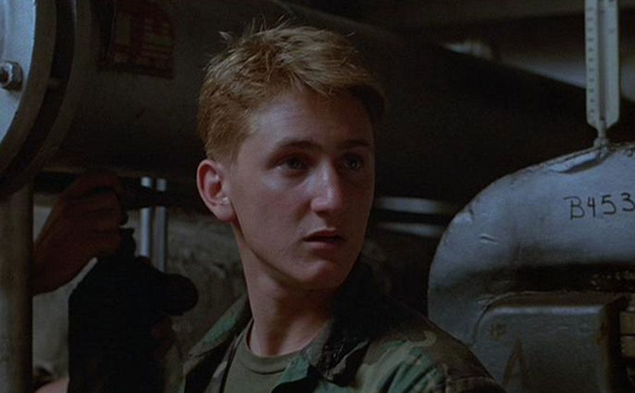 A still of Sean Penn in Taps.
