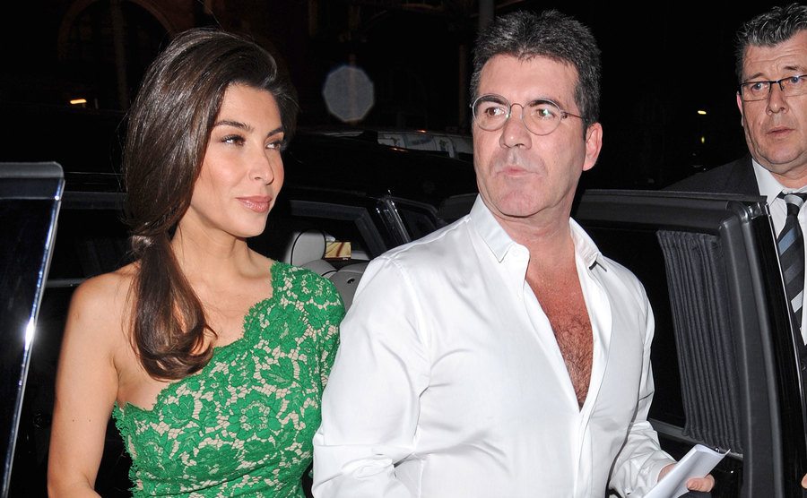 Mezhgan Hussainy and Cowell arrive at an event.