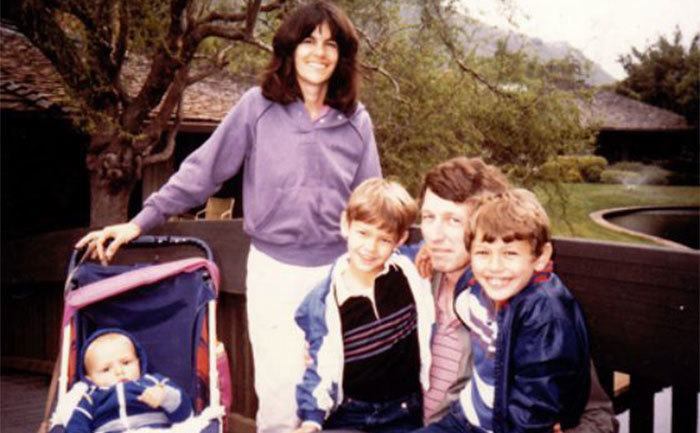 A photo of the Franco family at the park.