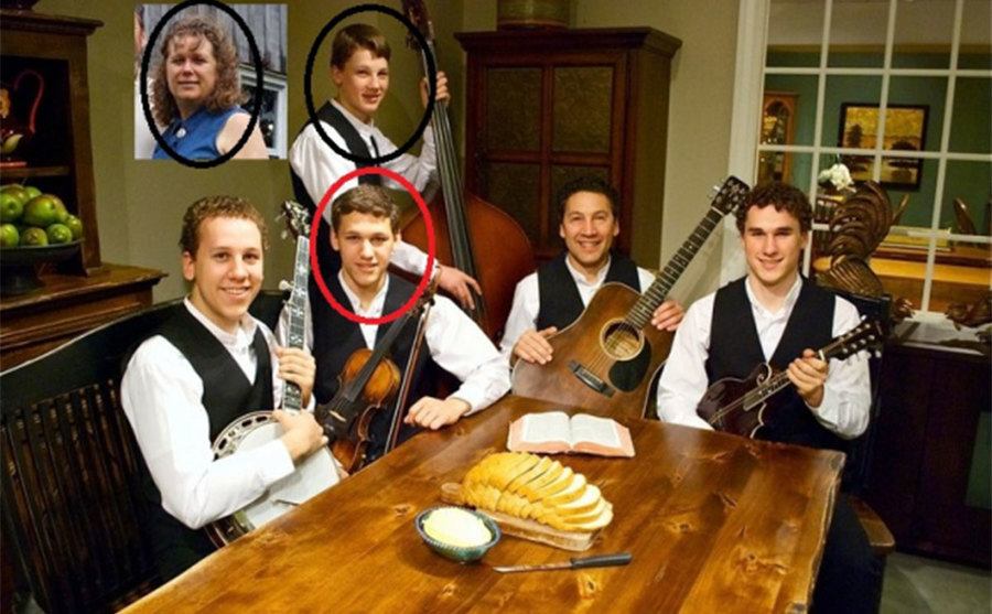 An image of the Stockdale family sitting at home.