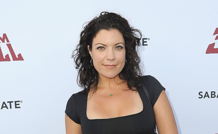 Tiffany Shepis poses for the press.