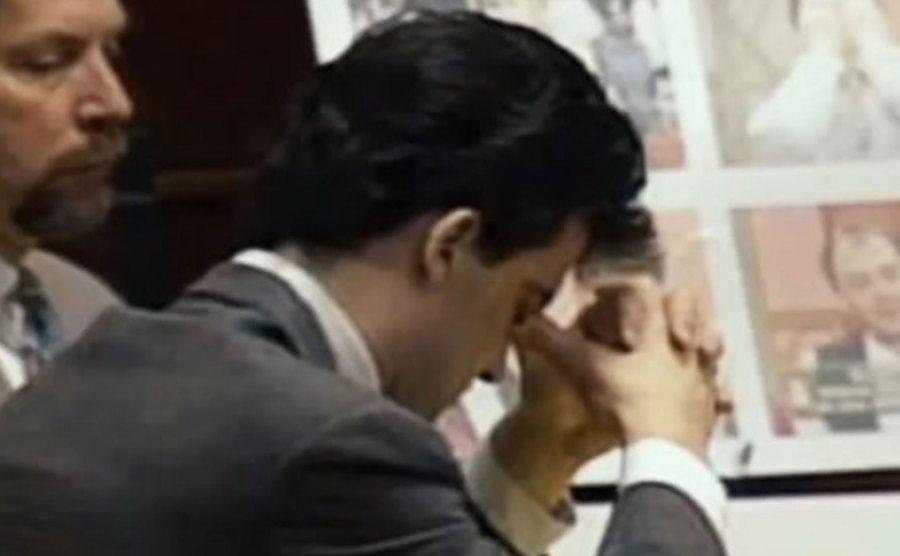 An image of Schmitz sitting in court.