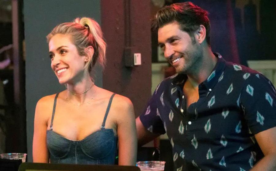 A photo of Cavallari and Cutler at a restaurant.