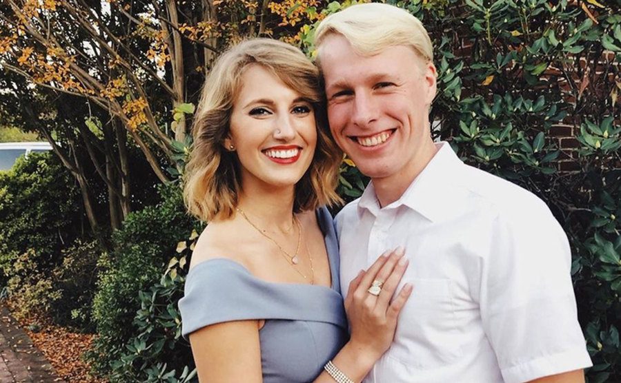 A picture of Olivia and Ethan at home.