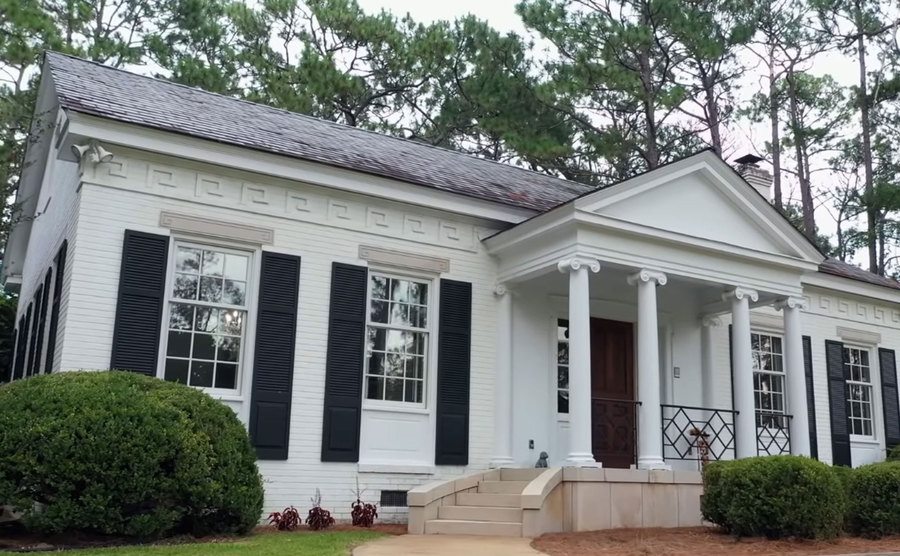 An exterior shot of the Plath’s home.