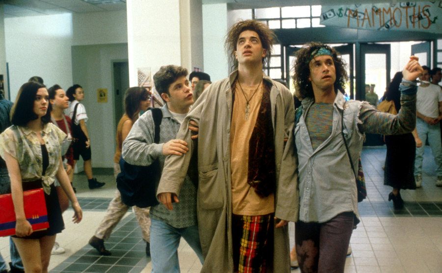 Astin, Fraser, and Shore in a still from the film.