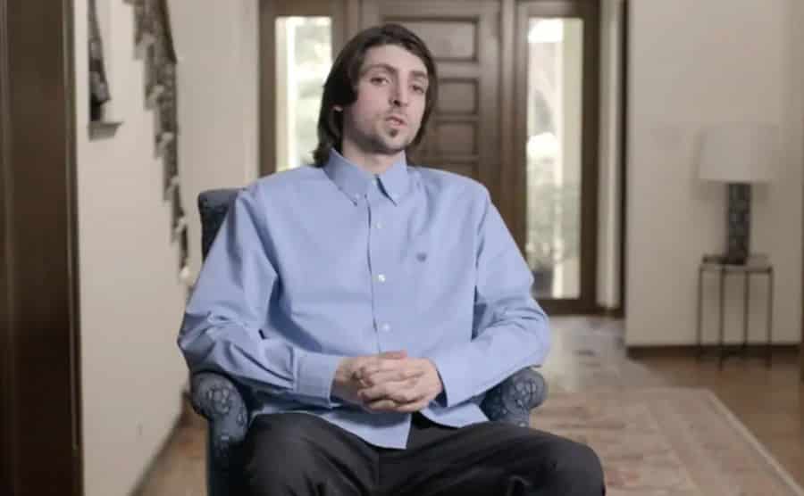 A still of Joe Ruigomez during a televised interview.