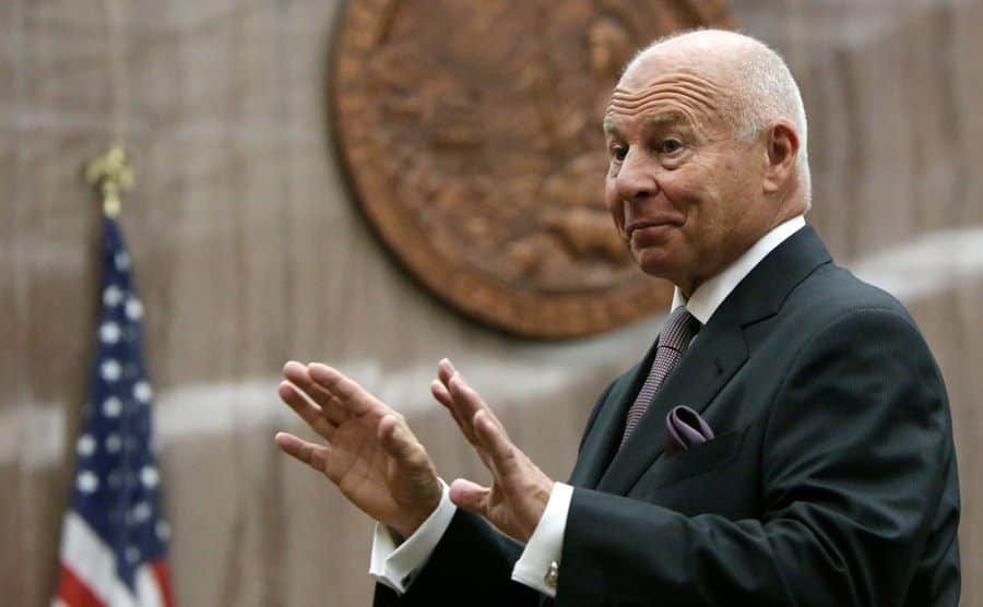 An image of Girardi in court during a trial.