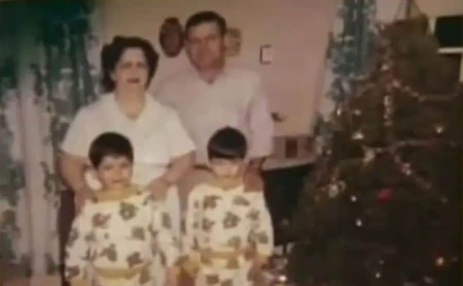 A picture of Gary and Larry as young boy with their parents.