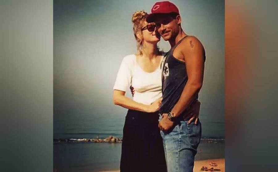 Rob Lowe and Sheryl Berkoff pose for a photo.