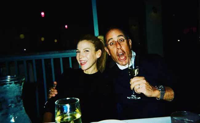 Jessica and Jerry Sienfeld are having dinner.