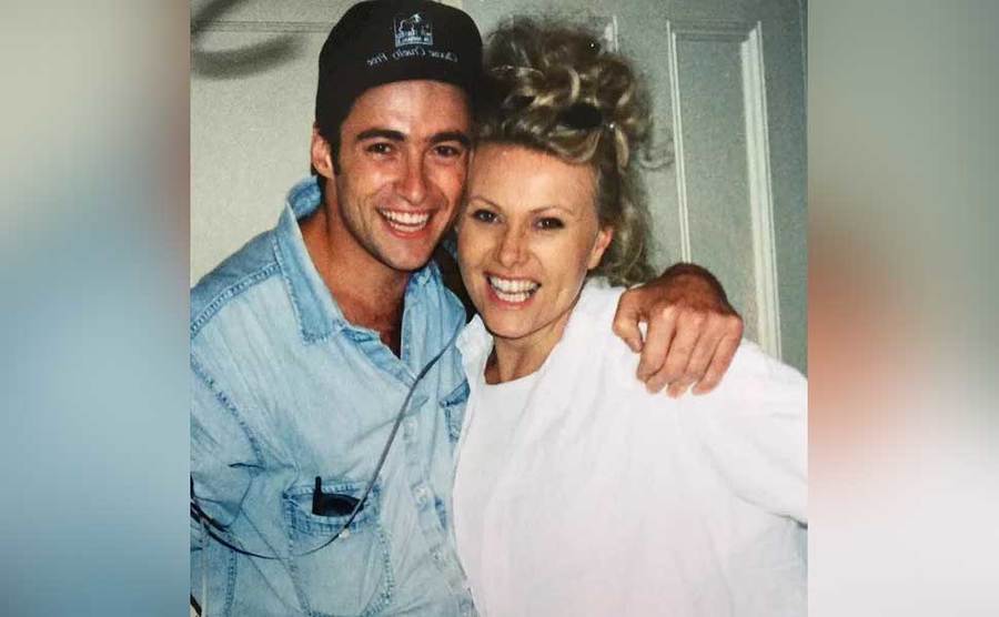 A photo of Hugh Jackman and Deborra-Lee Furness.