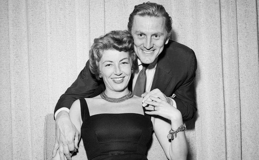 A portrait of Kirk Douglas and Anne Buydens.