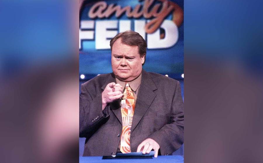 Louis Anderson poses on the set of Family Feud.