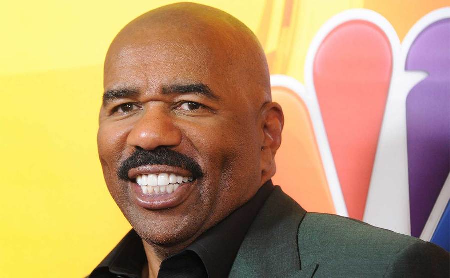 Steve Harvey arrives at the 2017 Summer TCA Tour.