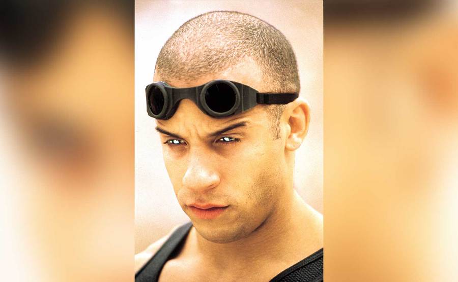 Vin Diesel as Richard B. Riddick in Pitch Black. 