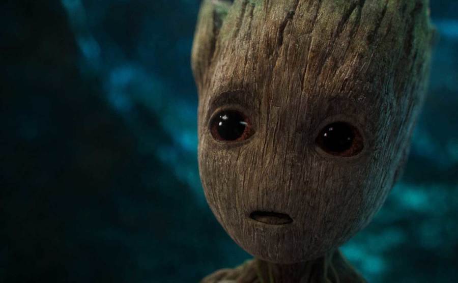 A screengrab of baby groot. 