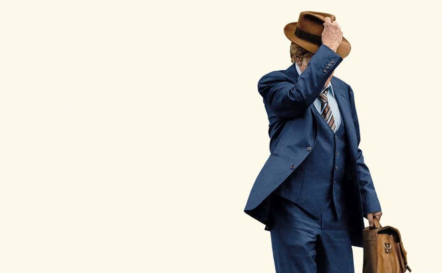 A promotional portrait of Robert Redford in The Old Man and the Gun.