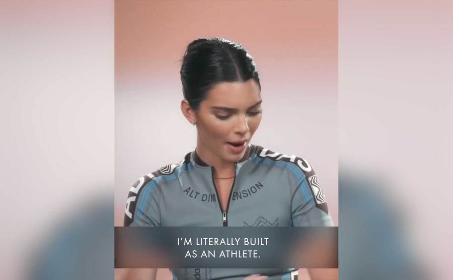 Kendall talks about how athletic she is.
