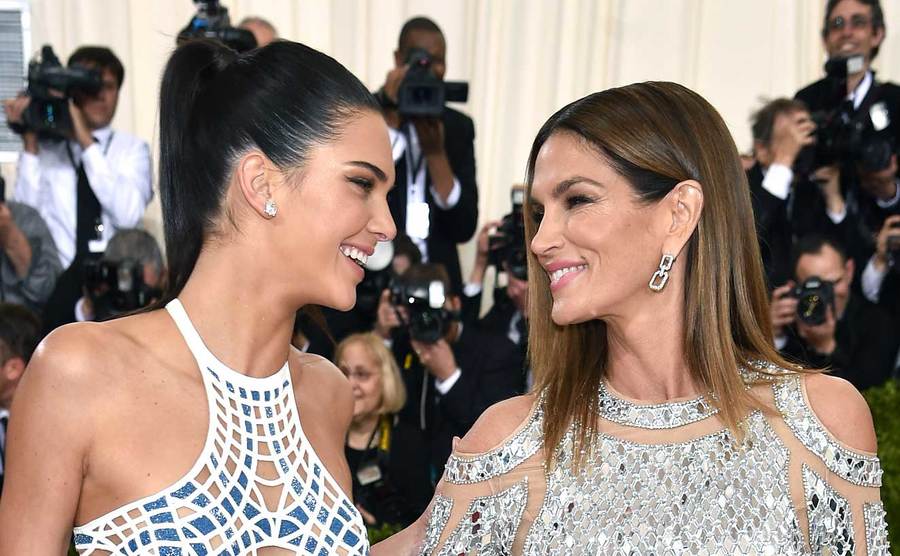 Kendall Jenner and Cindy Crawford attend the Met Gala.