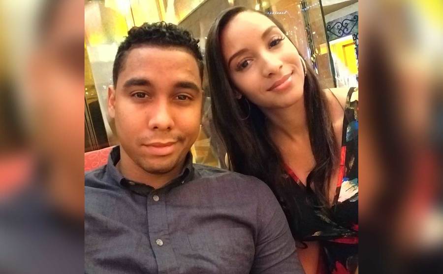A selfie of Chantel Everett and Pedro Jimeno.