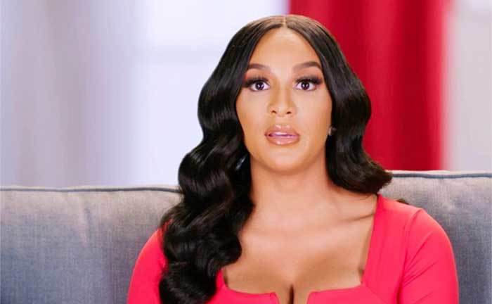 Chantel is talking to the camera.
