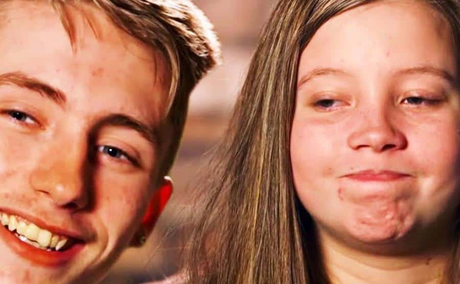 A still of Matthew Blevins and Haily Tomlinson’s during an episode from the show.