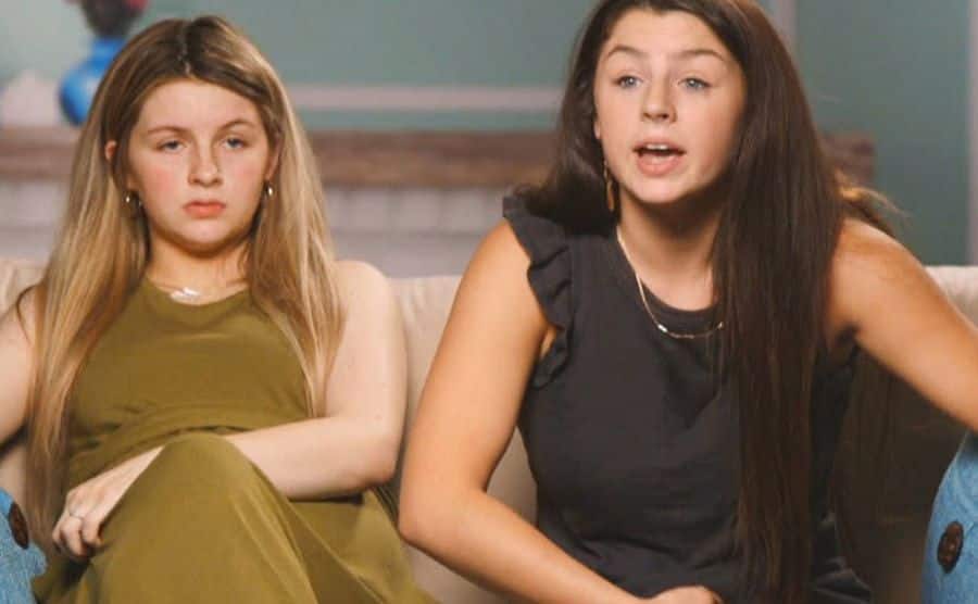 A still of Tiarra and Tyra during an episode.