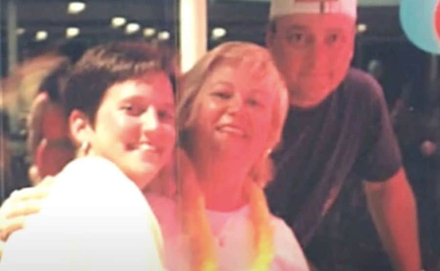 A photo of the Bradley’s at the cruise ship.