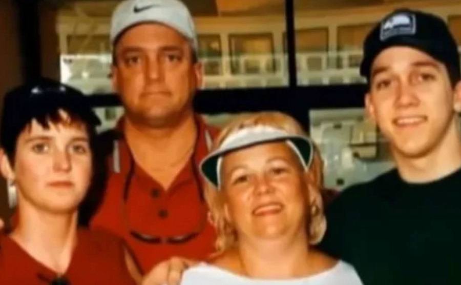 A picture of the Bradley’s on their first day at the cruise ship.