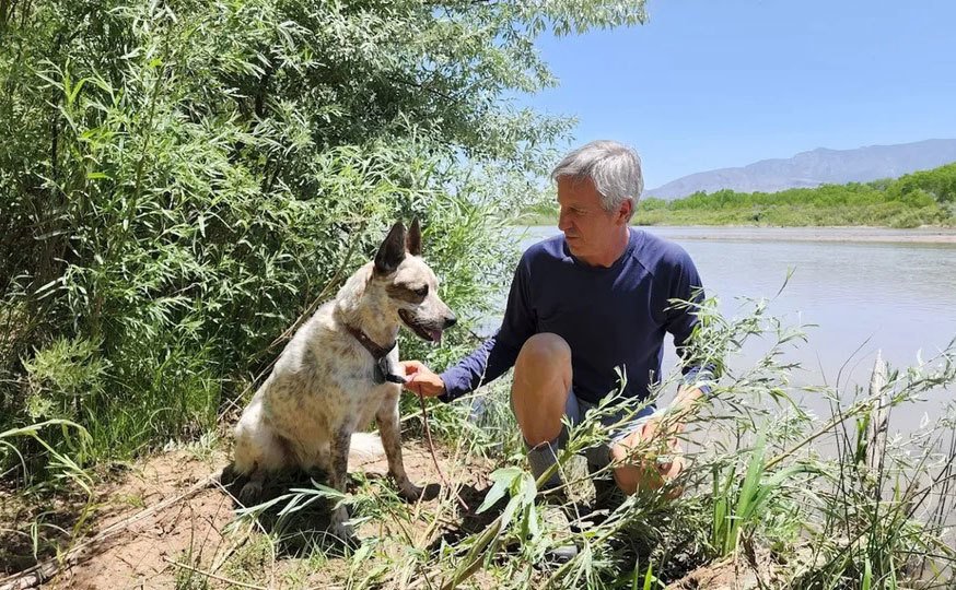 Sorenson and Elwood by the Rio Grande. 