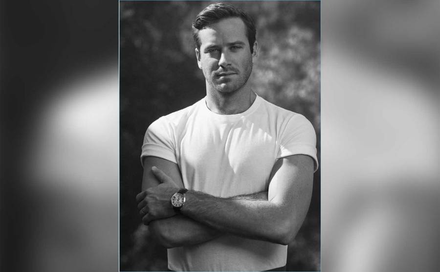A portrait of Armie Hammer.