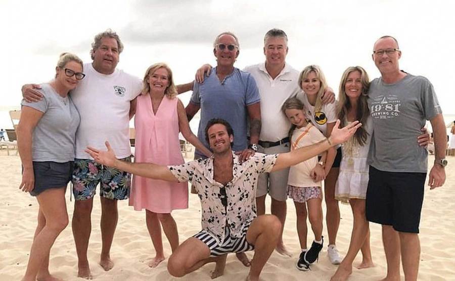 Hammer and his family at the beach.