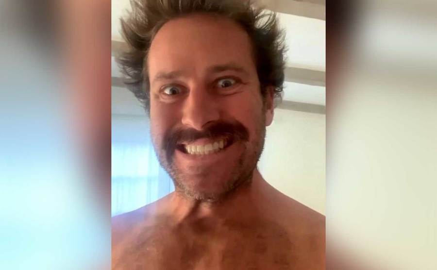 A crazy looking selfie of Hammer.