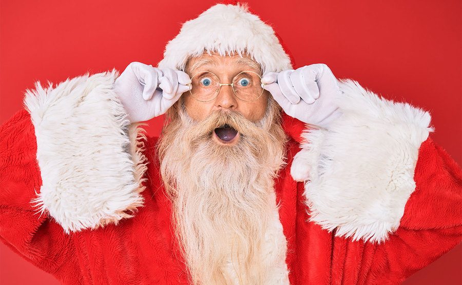 A shocked Santa.
