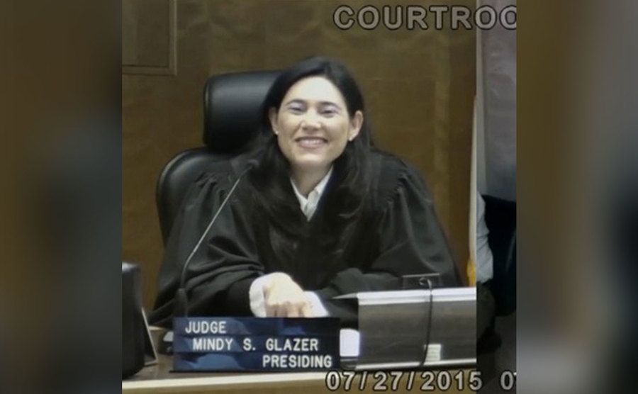Judge Glazer in court.