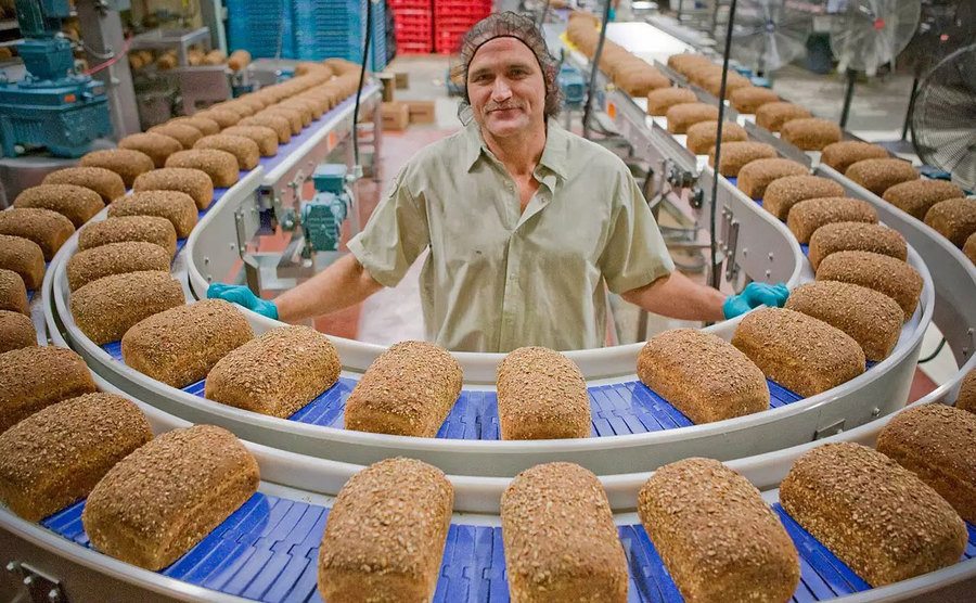 Dave stands on his factory floor.