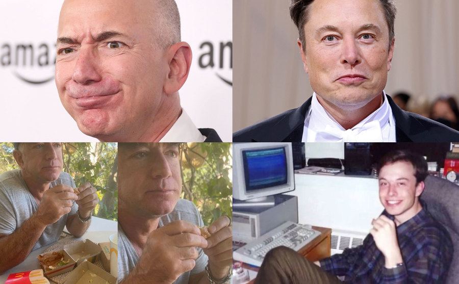 Jeff Bezos / Elon Musk / Jeff Bezos / Elon Musk.