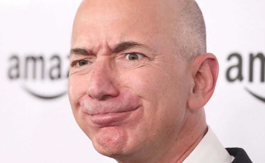 A picture of Bezos attending an event.