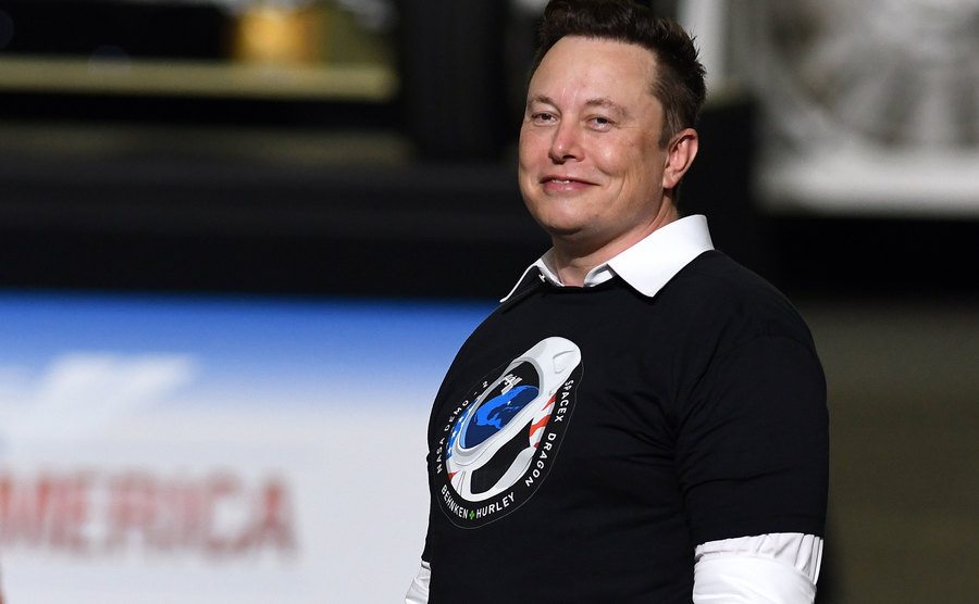 A photo of Musk at a NASA event.