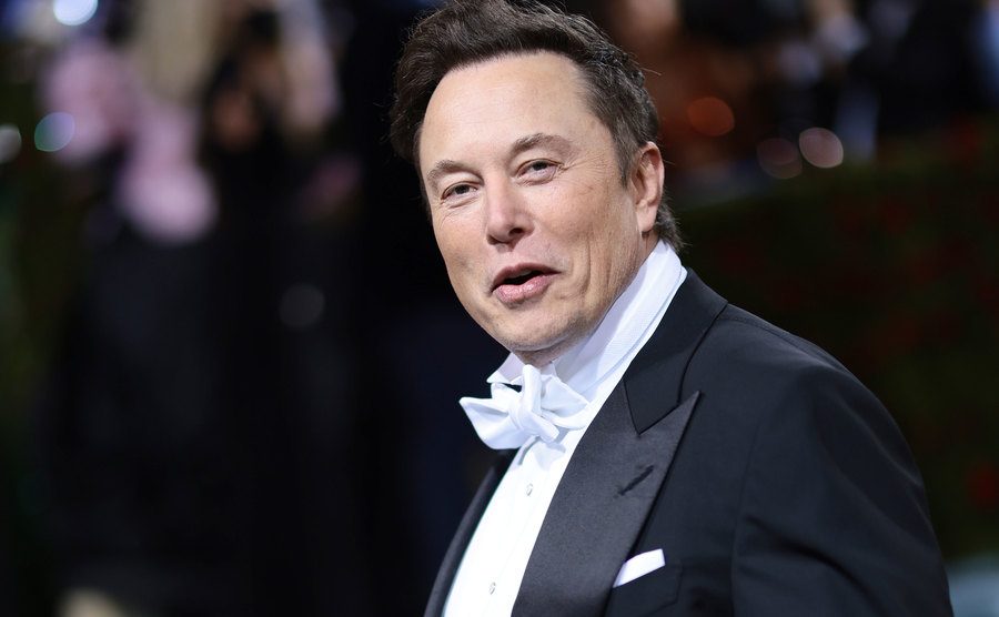 Musk attends an event.