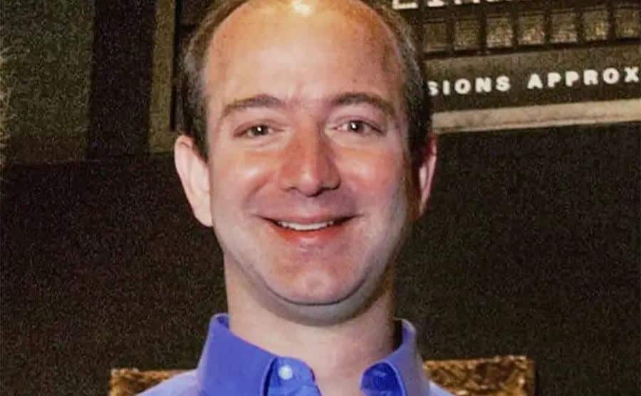 A dated portrait of Bezos.